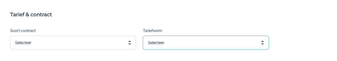 Tarief en contractvorm aangeven bij een opdrachtomschrijving.